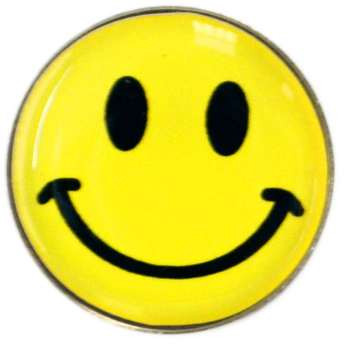 Premium Golf Ball Markers - Yellow Smiley