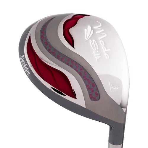 Tour Edge Moda Silk 12-Piece Ladies Package Set (Silver/Ruby)