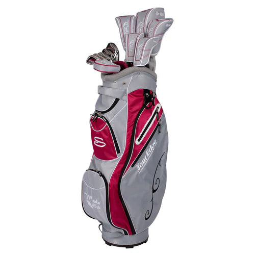 Tour Edge Moda Silk 12-Piece Ladies Package Set (Silver/Ruby)