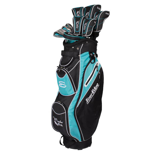 Tour Edge Moda Silk 12-Piece Ladies Package Set (Black/Blue)